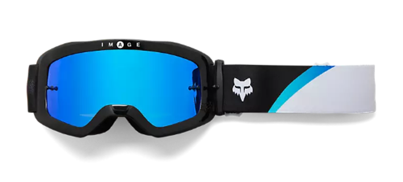 Fox Racing Main Kozmik Spark Mirrored Lens Goggles in Black/Blue-1